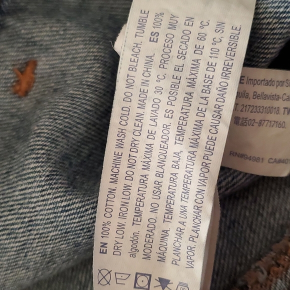 Forever 21 Womens Blue Jean Denim A-Line Button Front Mini Skirt Size 30 Blue - Picture 5 of 6